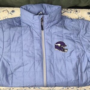 Cutter & Buck Lavender Minnesota Vikings Puffer Jacket